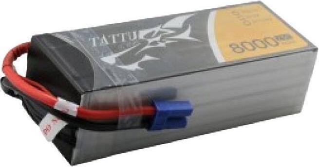 Actual product image Tattu 8000mAh 22.2V 25C 6S1P Lipo Battery Pack with EC5 (22.20 V, 8000 mAh)