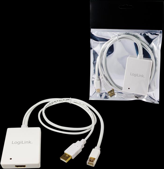 Actual product image LogiLink Mini DisplayPort USB Audio to HDMI (Audio, Mini DP, 60 cm)