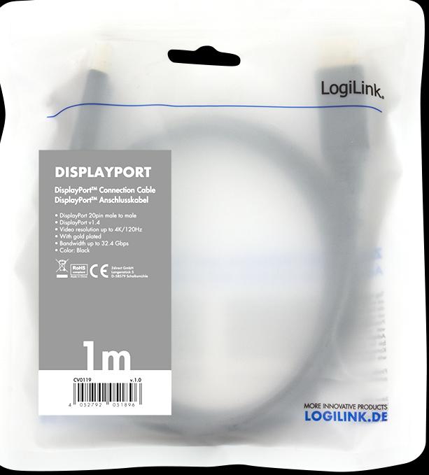 Actual product image LogiLink DisplayPort — DisplayPort (3 m, DisplayPort)