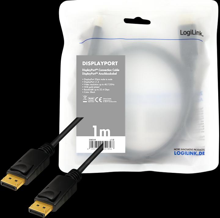Actual product image LogiLink DisplayPort — DisplayPort (3 m, DisplayPort)