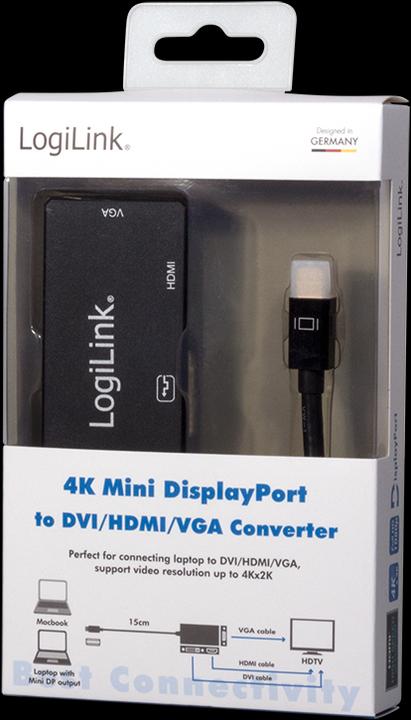 Immagine prodotto LogiLink 4K Mini DisplayPort (DVI, HDMI, VGA, 8.70 cm)
