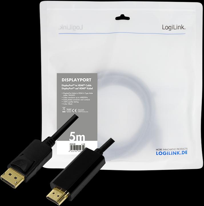 Immagine prodotto LogiLink DisplayPort — HDMI (Typ A) (2 m, DisplayPort)
