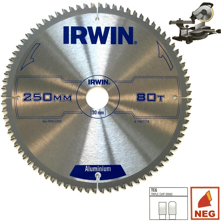 Image du produit Irwin 1907775 Lame de scie circulaire professionnelle 210 x 30 mm 60Teeth Aluminium