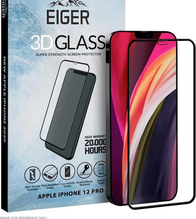 Produktbild Eiger Mountain Glass Clear Edge (1 Stück, Apple iPhone 12, Apple iPhone 12 Pro)
