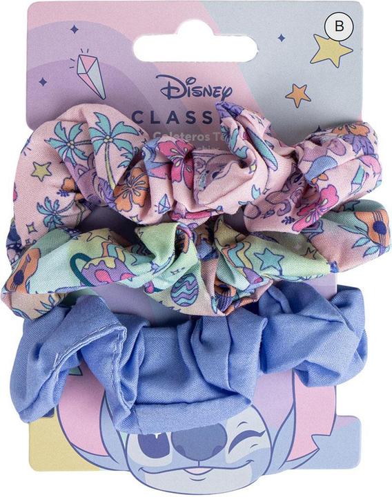 Produktbild Disney Stitch Hair Scrunchies for Girls and Women, Non-Slip and Soft Ponytail Holder - 3 Scrunchies (Haargummi)