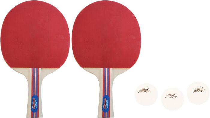 Productafbeelding New Sports Nieuwe sporttafeltennisset, 2 rackets, 3 ballen in tas