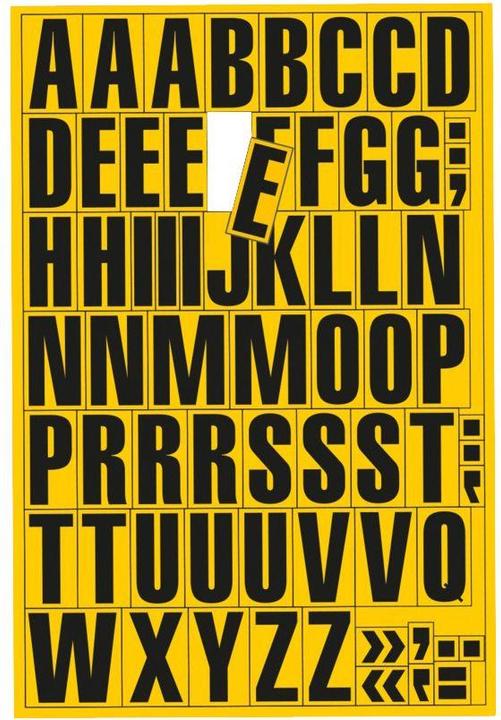 Image du produit Eichner Film magnétique noir sur jaune par ordre alphabétique (1 x)