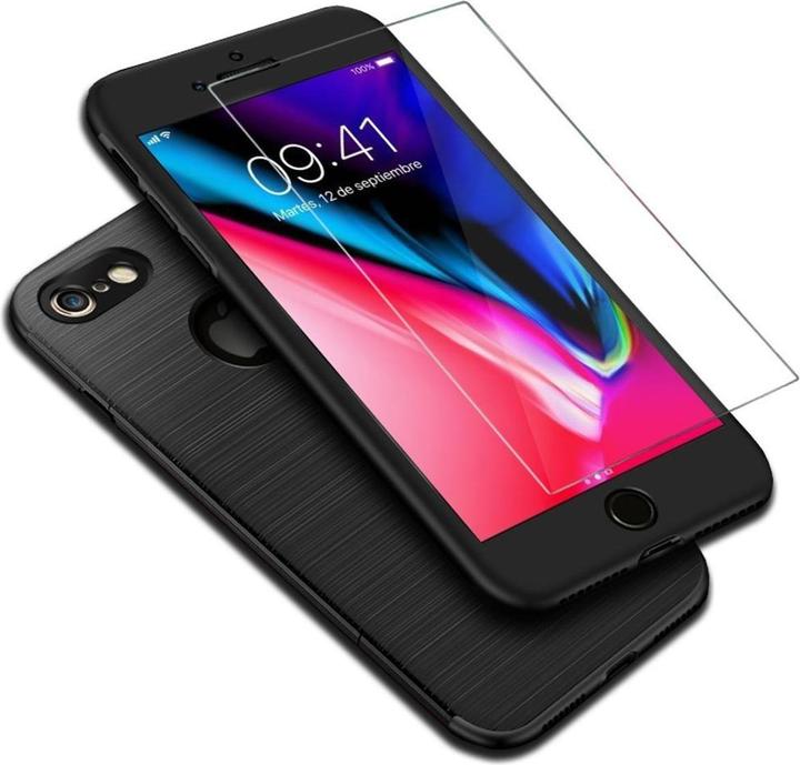 Produktbild König Design Handyhülle Apple iPhone 6 Plus / 6s Plus Full Cover Carbon Case Schutz Schwarz (Apple iPhone 6 Plus)