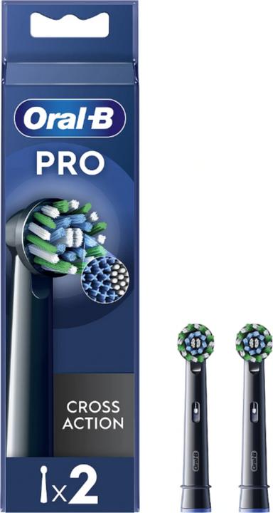 Produktbild Braun Jaunums! el.zobu birstes uzgalis Cross Action, 2 gab, melns (2 x)