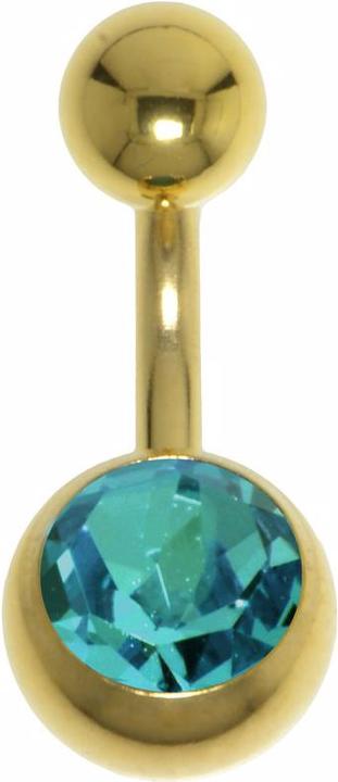 Bijouteria Bauchpiercing (Chirurgenstahl 316L, Premium Kristall, PVD Beschichtung (goldfarbig))