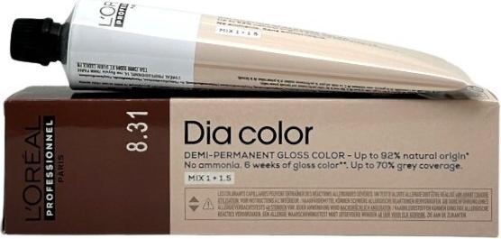 Image du produit L'Oréal Paris Loreal DIA Color 8,31 blond clair cendré or 60 ml (8,31 blond clair cendre d'or blond clair)