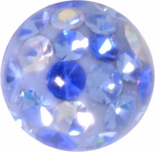 Bijouteria Piercingverschluss (Chirurgenstahl 316L, Epoxiharz, Kristall)