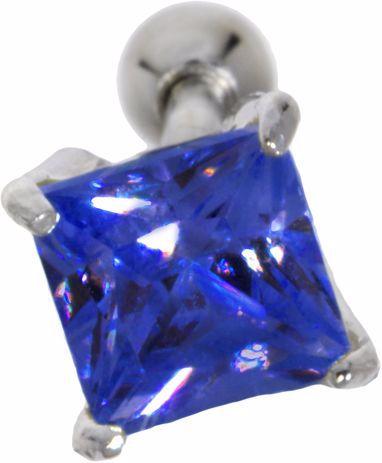 Bijouteria Ohrpiercing (Chirurgenstahl 316L, Messing mit Silberbeschichtung, Zirkonia)