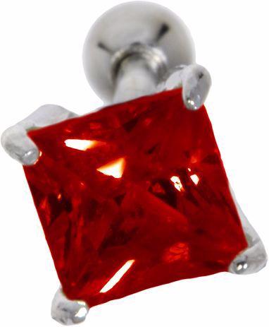 Bijouteria Ohrpiercing (Messing mit Silberbeschichtung, Zirkonia, Chirurgenstahl 316L)