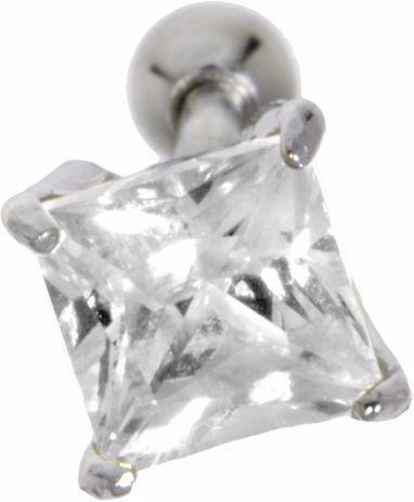 Bijouteria Ohrpiercing (Chirurgenstahl 316L, Messing mit Silberbeschichtung, Zirkonia)