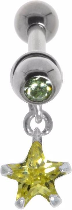 Bijouteria Ohrpiercing (Zirkonia, Chirurgenstahl 316L, Kristall, Messing mit Silberbeschichtung)