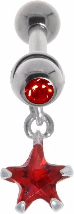 Bijouteria Ohrpiercing (Messing mit Silberbeschichtung, Zirkonia, Chirurgenstahl 316L, Kristall)