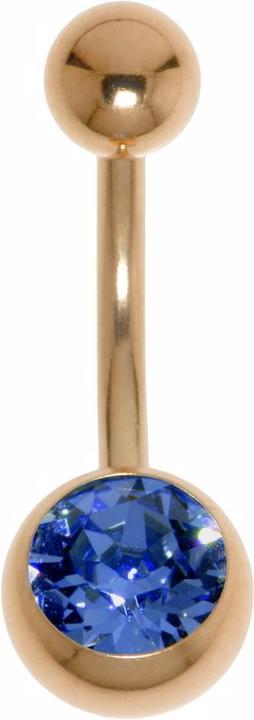 Immagine prodotto Bijouteria Piercing ventre (Acciaio chirurgico 316L, Rivestimento in PVD (colore oro), Cristallo premium)