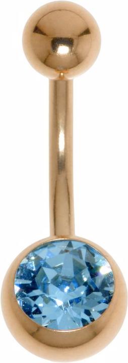 Immagine prodotto Bijouteria Piercing ventre (Acciaio chirurgico 316L, Rivestimento in PVD (colore oro), Cristallo premium)