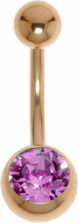 Immagine prodotto Bijouteria Piercing ventre (Cristallo premium, Rivestimento in PVD (colore oro), Acciaio chirurgico 316L)