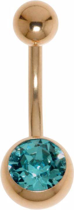 Immagine prodotto Bijouteria Piercing ventre (Acciaio chirurgico 316L, Rivestimento in PVD (colore oro), Cristallo premium)