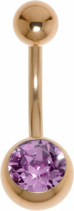 Immagine prodotto Bijouteria Piercing ventre (Acciaio chirurgico 316L, Rivestimento in PVD (colore oro), Cristallo premium)