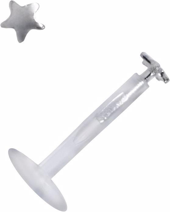 Bijouteria Piercing für Lippe/Tragus (Bioplast, Silber 925)