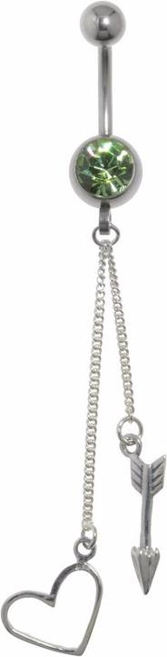 Bijouteria Bauchpiercing (Silber 925, Chirurgenstahl 316L, Kristall)