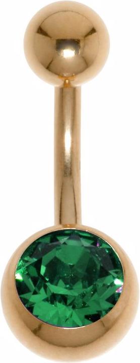 Immagine prodotto Bijouteria Piercing ventre (Acciaio chirurgico 316L, Rivestimento in PVD (colore oro), Cristallo premium)