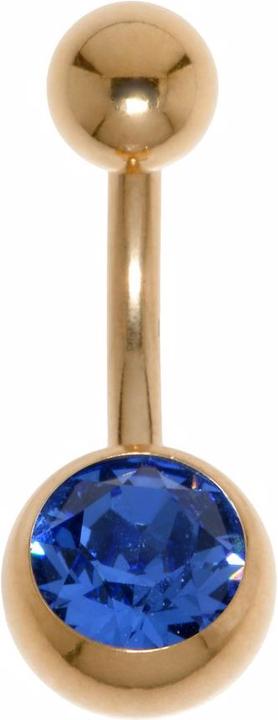 Immagine prodotto Bijouteria Piercing ventre (Cristallo premium, Acciaio chirurgico 316L, Rivestimento in PVD (colore oro))