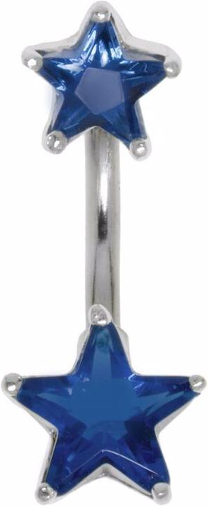 Bijouteria Bauchpiercing (Chirurgenstahl 316L, Kristall, Silber 925)
