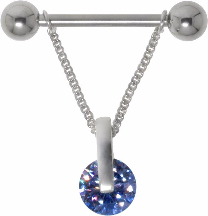 Bijouteria Brustpiercing (Silber 925, Zirkonia, Chirurgenstahl 316L)