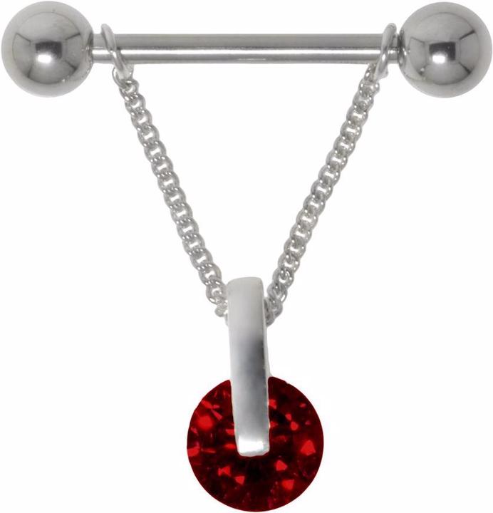 Bijouteria Brustpiercing (Chirurgenstahl 316L, Silber 925, Zirkonia)