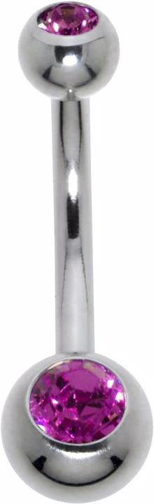 Bijouteria Bauchpiercing (Chirurgenstahl 316L, Kristall)