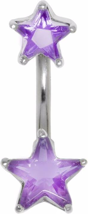 Bijouteria Bauchpiercing (Chirurgenstahl 316L, Kristall, Silber 925)