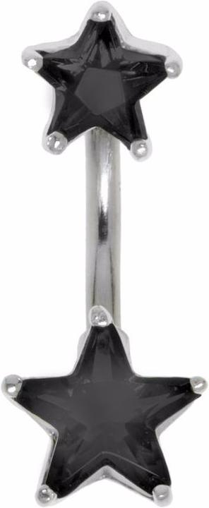 Bijouteria Bauchpiercing (Chirurgenstahl 316L, Kristall, Silber 925)