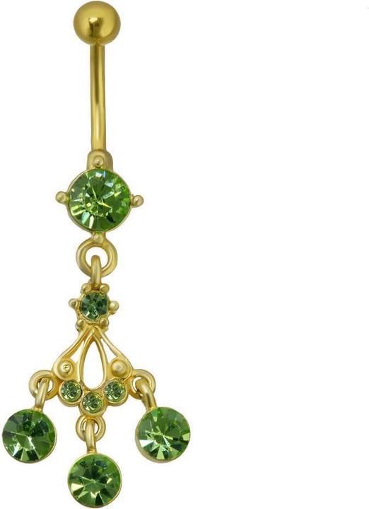 Immagine prodotto Bijouteria Piercing ventre (Rivestimento in PVD (colore oro), Ottone, Acciaio chirurgico 316L, Vetro (di orologio))