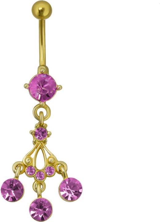 Immagine prodotto Bijouteria Piercing ventre (Rivestimento in PVD (colore oro), Ottone, Acciaio chirurgico 316L, Vetro (di orologio))