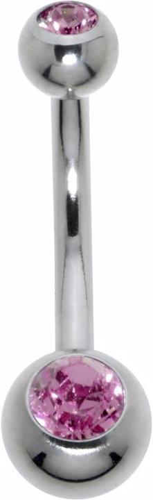 Bijouteria Bauchpiercing (Chirurgenstahl 316L, Kristall)