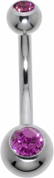 Bijouteria Bauchpiercing (Chirurgenstahl 316L, Kristall)