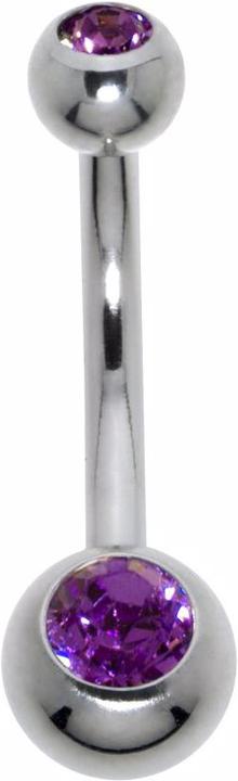 Bijouteria Bauchpiercing (Chirurgenstahl 316L, Kristall)