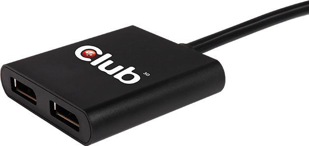 Club 3D Multi Streaming Transport Hub 1xDP input to 2xDP output