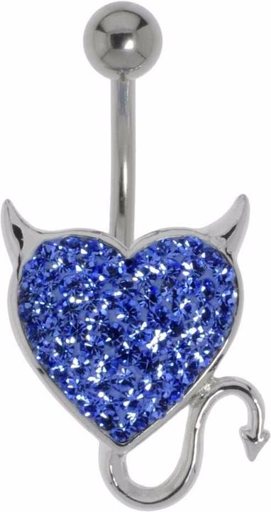 Bijouteria Bauchpiercing (Kristall, Messing rhodiniert, Chirurgenstahl 316L)