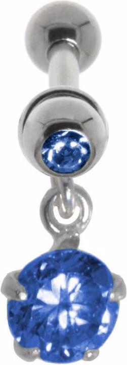 Bijouteria Ohrpiercing (Kristall, Messing mit Silberbeschichtung, Zirkonia, Chirurgenstahl 316L)