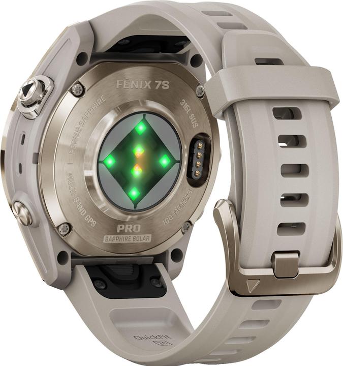 Image du produit Garmin Fenix 7S PRO GPS Montre multisports, Sapphire Solar Edition, blanc/or doux (42 mm)