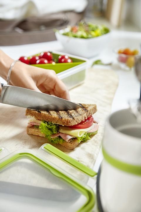 Produktbild Tefal K31008, Lunch container, Adult, Green, Transparent, Square, Germany, 0.85 L
