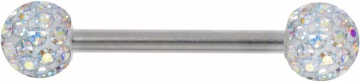 Bijouteria Brustpiercing (Chirurgenstahl 316L, Epoxiharz, Kristall)