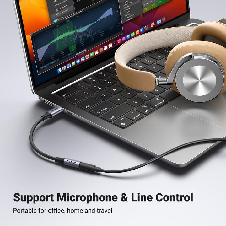 Produktbild Ugreen USB-C zu 3.5mm Buchse Adapter mit DAC Chip (USB Typ C, 3.5mm Klinke)