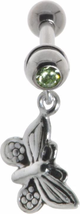 Produktbild Bijouteria Ohrpiercing (Chirurgenstahl 316L, Kristall, Messing mit Silberbeschichtung)