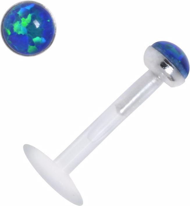 Bijouteria Piercing für Lippe/Tragus (Schmuckstein, Silber 925, Bioplast)